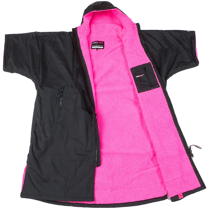 Dryrobe Advance Short Sleeve Black/Pink
