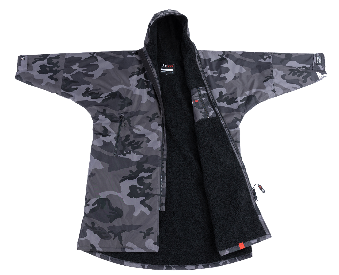Dryrobe Long Sleeved Camo Black