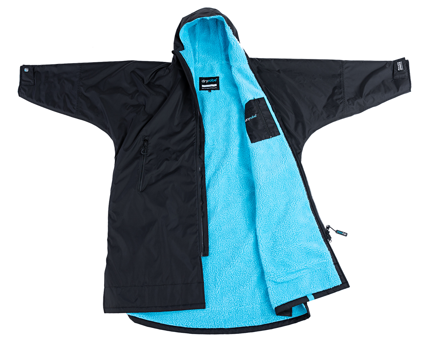 Dryrobe Long Sleeved Black/Blue