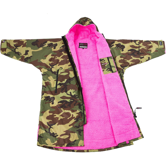 Dryrobe Long Sleeved Camo Pink