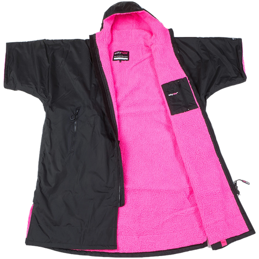 Dryrobe Advance Short Sleeve Black/Pink