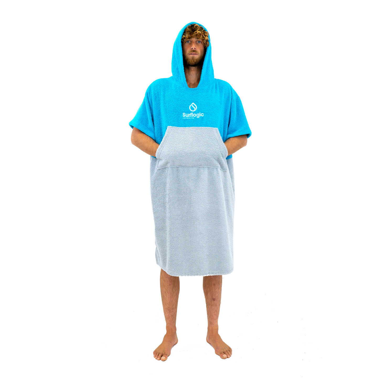 Surflogic Poncho Cyan/Grey