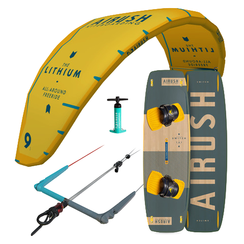 Airush Lithium V13 Helios yellow & Switch V11 package 2023